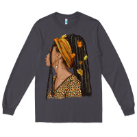 Smoke Fall afro woman Long Sleeve Tee - NancyCooperArtShop