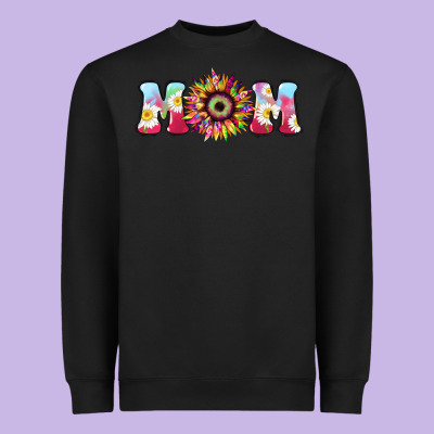 Tie Dye Sunflower Mom Mother's Day Heavyweight Sweatshirt Designed By Howdyjamesfarm