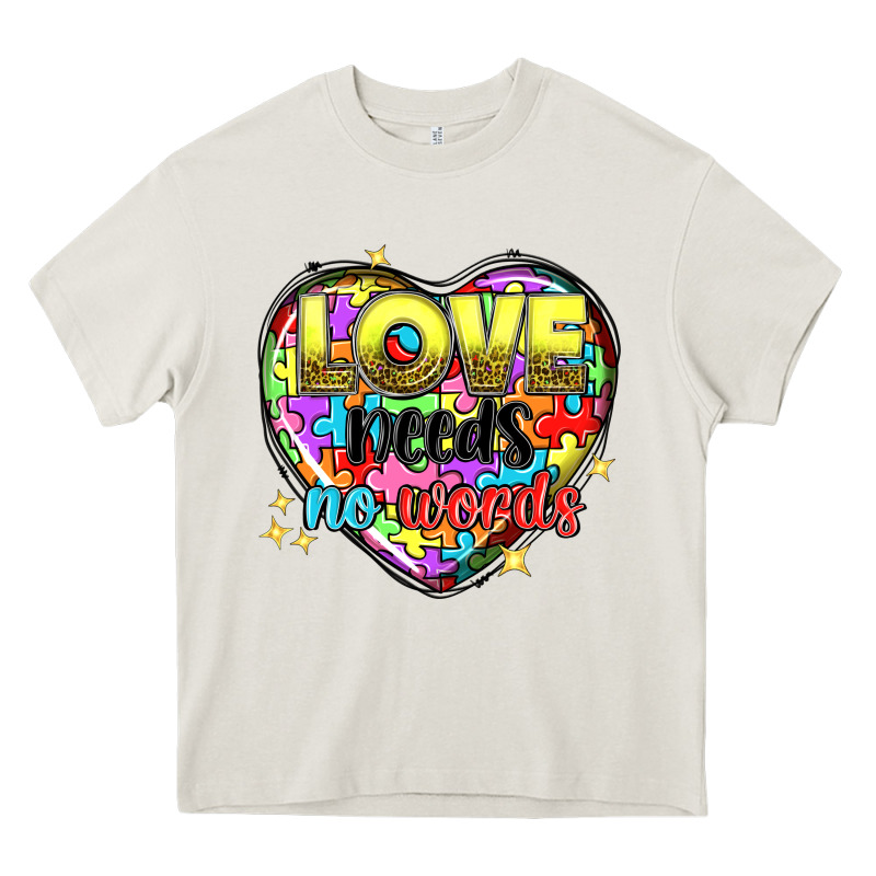 Love Needs No Words Heavy Core Tee by NancyCooperArtShop | Teevron
