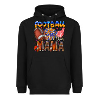 Black football mama Heavyweight Hoodie - CowhideDigitalArt