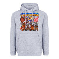 Heather Grey football mama Heavyweight Hoodie - CowhideDigitalArt