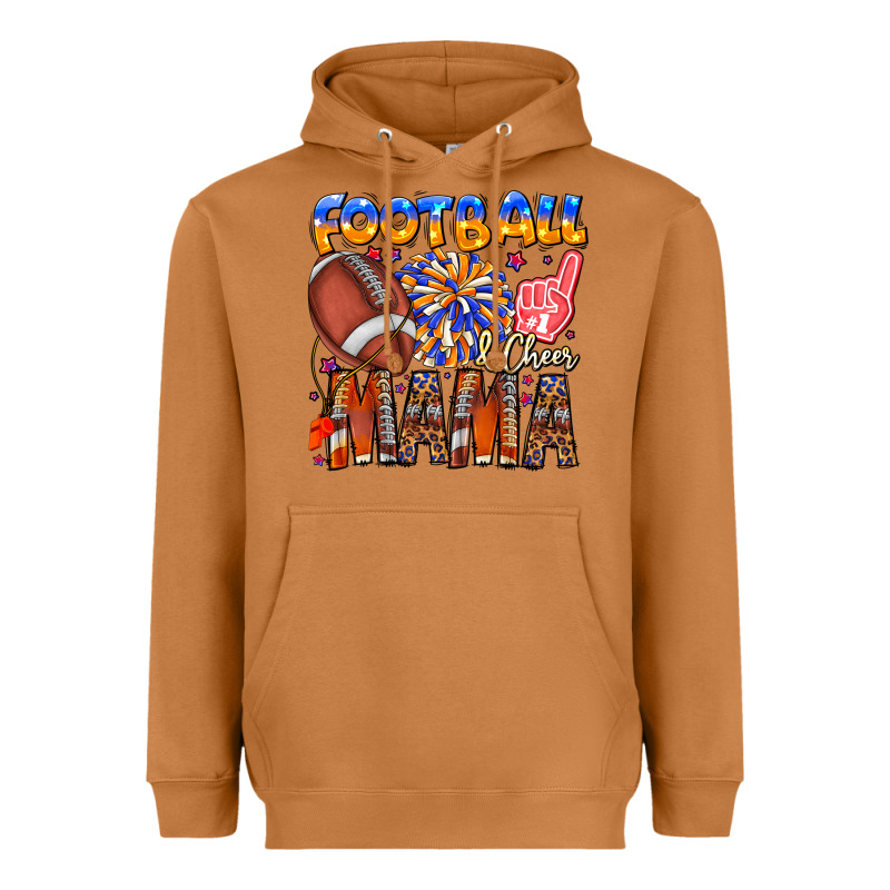 Football Mama Heavyweight Hoodie by CowhideDigitalArt | Teevron
