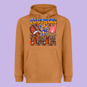 Football Mama Heavyweight Hoodie Designed By Cowhidedigitalart
