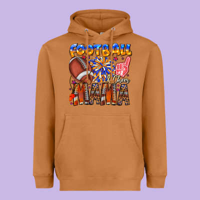 Football Mama Heavyweight Hoodie Designed By Cowhidedigitalart