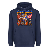 Navy football mama Heavyweight Hoodie - CowhideDigitalArt