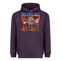 Plum football mama Heavyweight Hoodie - CowhideDigitalArt