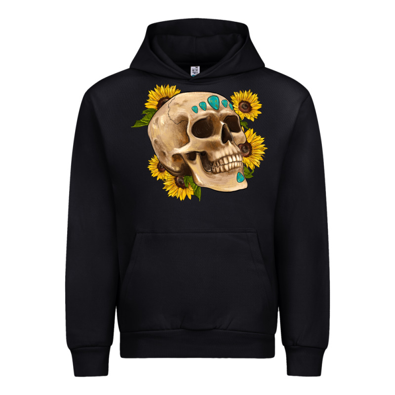 Skull Flowers And Gemstone Urban Hoodie by Artiststas | Teevron