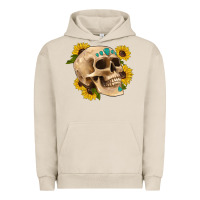 Pigment French Oak skull flowers and gemstone Urban Hoodie - Artiststas