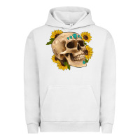 Pigment Lunar Rock skull flowers and gemstone Urban Hoodie - Artiststas