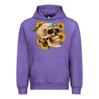 Tulip skull flowers and gemstone Urban Hoodie - Artiststas