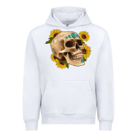White skull flowers and gemstone Urban Hoodie - Artiststas