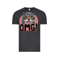 Vintage Black omg cat Vintage Tee - Bettercallsaul