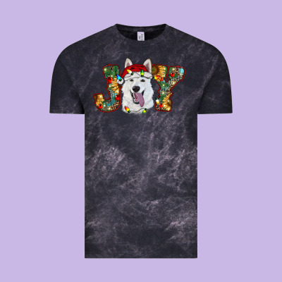White Shepherd Christmas Joy Vintage Tee Designed By Ranaportraitstore
