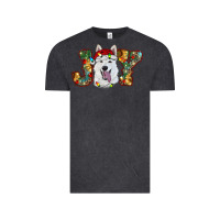 Vintage Black white shepherd christmas joy Vintage Tee - RanaPortraitStore
