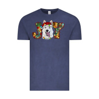 Vintage Denim white shepherd christmas joy Vintage Tee - RanaPortraitStore