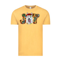 Vintage Mustard white shepherd christmas joy Vintage Tee - RanaPortraitStore