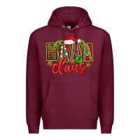 Burgundy Christmas Nana Claus Mother's Day Premium Hoodie - FaDigitalArtStudio