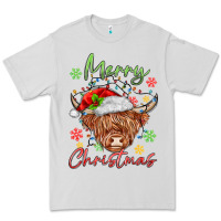 Dove Grey merry christmas cow Premium Tee - MaliasSmallBusiness