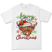 White merry christmas cow Premium Tee - MaliasSmallBusiness