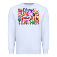 White Every Bunny Favorite Teacher Easter Premium Sweatshirt - CowhideDigitalArt