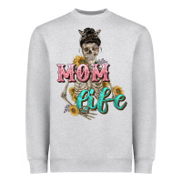 Mom Life With Skull Mother's Day Heavyweight Sweatshirt | Teevron