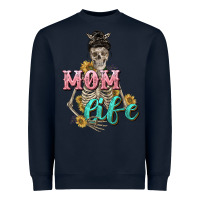 Navy Mom life with skull Mother's Day Heavyweight Sweatshirt - CowGirlArtShop