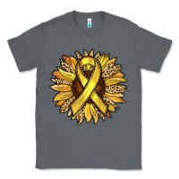Charcoal Heather Child Cancer Awareness Sunflower Classic Tee - RanaPortraitStore