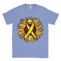 Colony Blue Child Cancer Awareness Sunflower Classic Tee - RanaPortraitStore