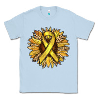Dusty Blue Child Cancer Awareness Sunflower Classic Tee - RanaPortraitStore