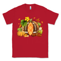 Red Fall American Football Classic Tee - RanaPortraitStore