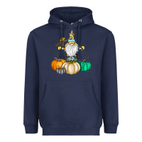 Navy Happy Fall Heavyweight Hoodie - CowhideDigitalArt