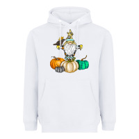 White Happy Fall Heavyweight Hoodie - CowhideDigitalArt