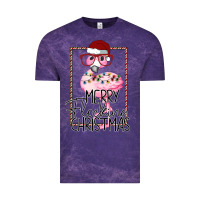 Cloud Purple Merry Flock Christmas Flamingo Christmas Vintage Tee - Bettercallsaul