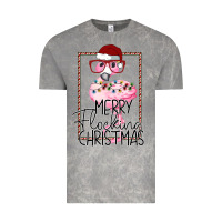 Cloud Rock Merry Flock Christmas Flamingo Christmas Vintage Tee - Bettercallsaul