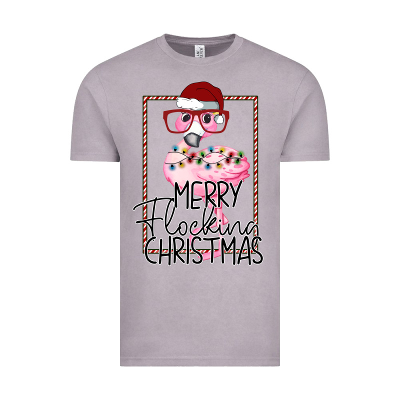 Merry Flock Christmas Flamingo Christmas Vintage Tee by Bettercallsaul | Teevron