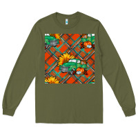 Army Green Fall truck Long Sleeve Tee - NancyCooperArtShop