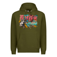 Army Green Show mom horse Mother's Day Premium Hoodie - FaDigitalArtStudio