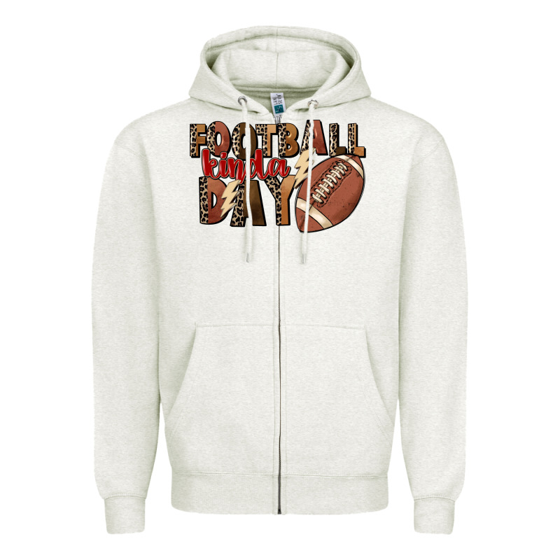 Football Kinda Day Zipper Hoodie by FaDigitalArtStudio | Teevron