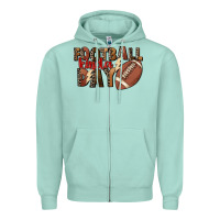 Seafoam football kinda day Zipper Hoodie - FaDigitalArtStudio