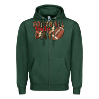 Sports Green football kinda day Zipper Hoodie - FaDigitalArtStudio