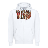White football kinda day Zipper Hoodie - FaDigitalArtStudio