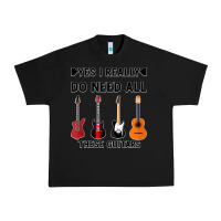 Black Yes I Really Do Need All These Guitars Urban Heavy Tee - Bettercallsaul
