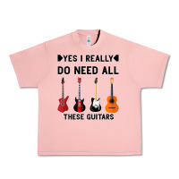 Salmon Yes I Really Do Need All These Guitars Urban Heavy Tee - Bettercallsaul