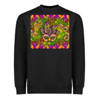 Black Mardi Gras masks and coins tumbler Heavyweight Sweatshirt - HowdyJamesFarm