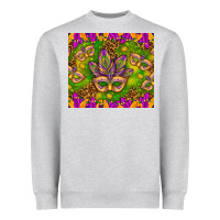Heather Grey Mardi Gras masks and coins tumbler Heavyweight Sweatshirt - HowdyJamesFarm