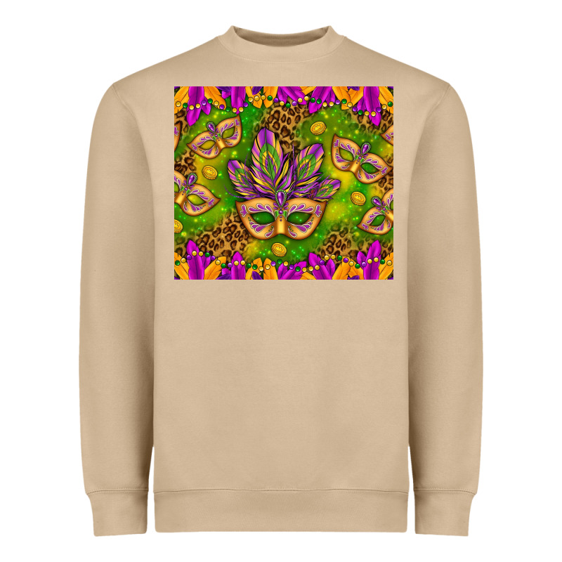 Mardi Gras Masks And Coins Tumbler Heavyweight Sweatshirt by HowdyJamesFarm | Teevron