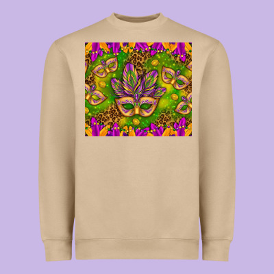 Mardi Gras Masks And Coins Tumbler Heavyweight Sweatshirt Designed By Howdyjamesfarm