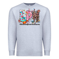 Heather Grey Easter Lpn Premium Sweatshirt - CowhideDigitalArt