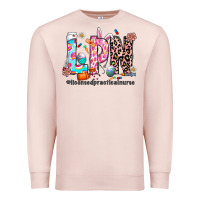 Pale Pink Easter Lpn Premium Sweatshirt - CowhideDigitalArt