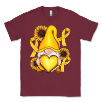 Burgundy Childhood Cancer gnome Classic Tee - RanaPortraitStore